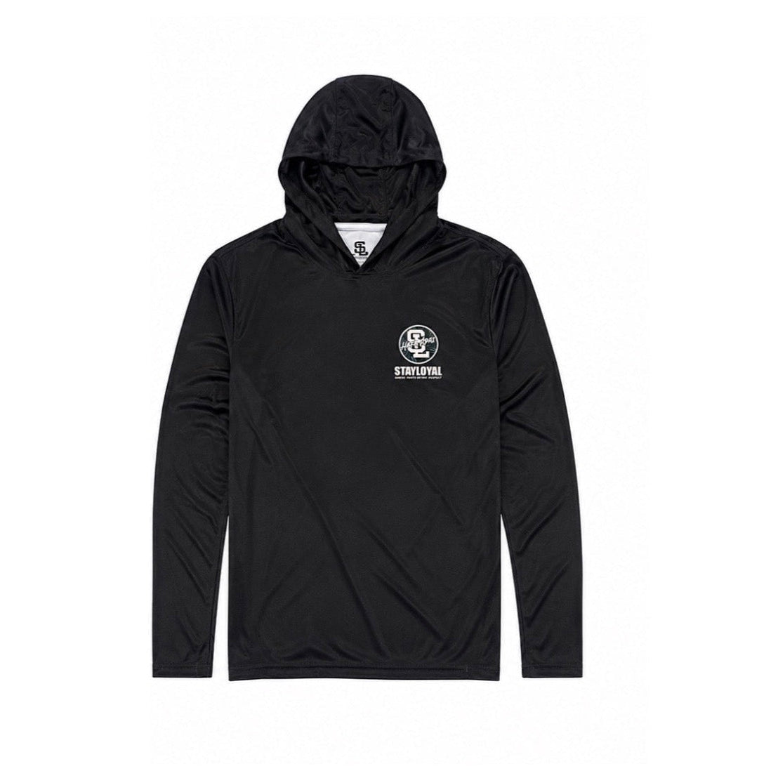 BLACK SL PALM DRI FIT HOODIE